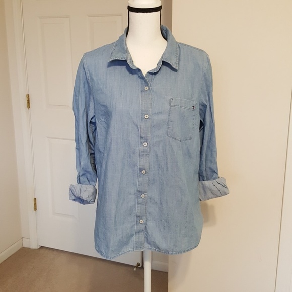 Tommy Hilfiger Tops - 19:02 -  3/$25 Bundle Only - Tommy Hilfiger Denim Shirt